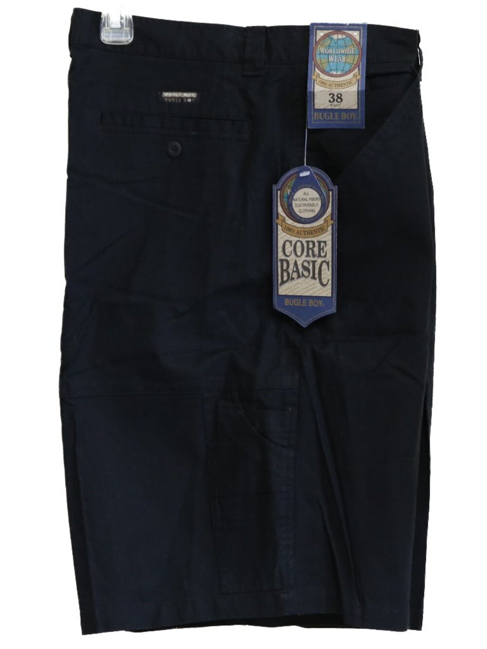 NWT Vintage Bugle Boy Shorts Mens Sz 38 Black Skate Carpenter Pockets Worldwide